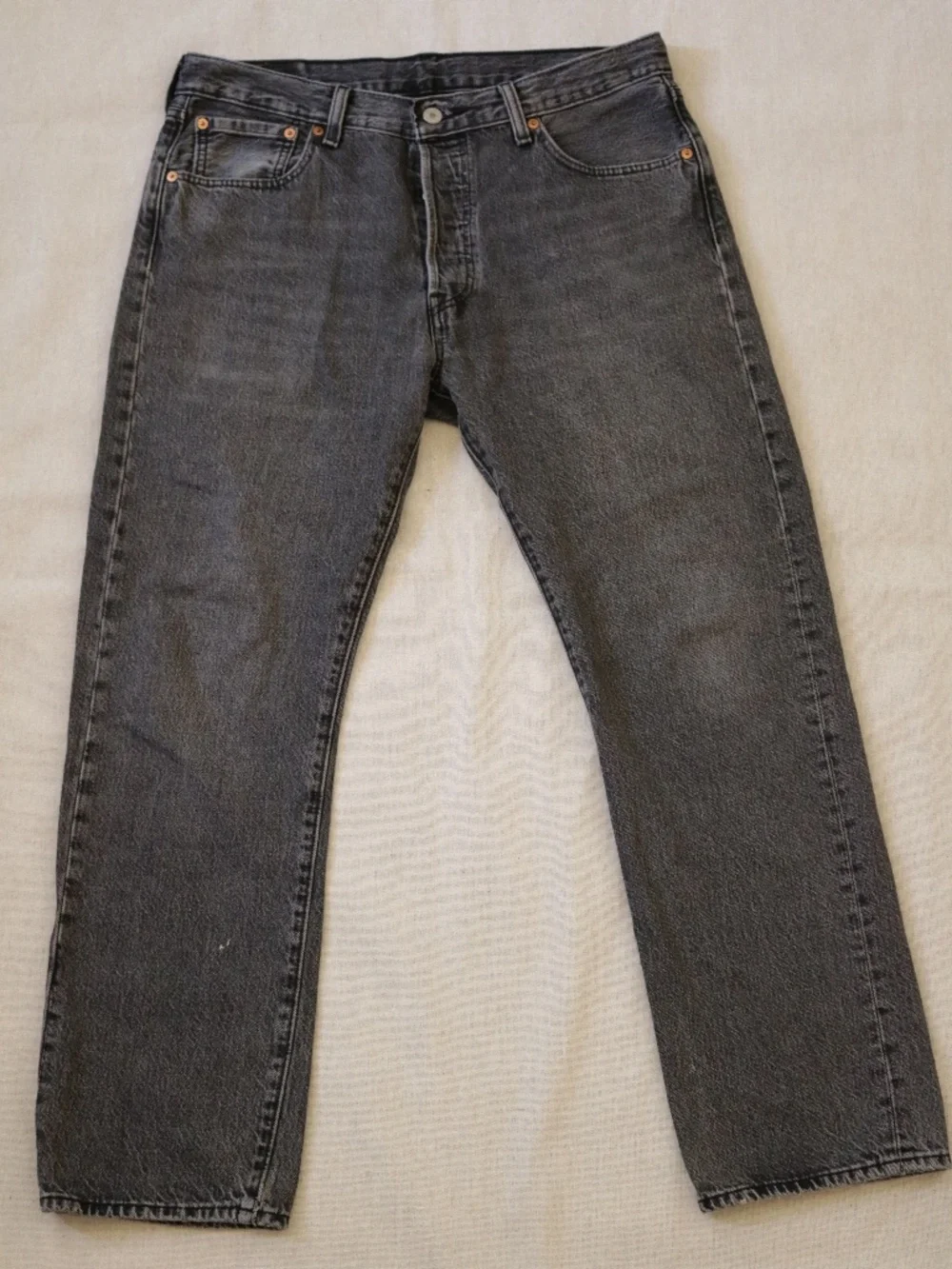 Levi's 501 Black Wash Straight Leg Jeans Men's W34 L30 Egypt Made 100% Cotton